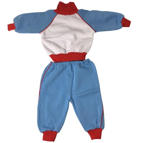 VTG BABYFAIR Bike Race Baby Soft Sweatshirt Pants Set 12M Hong Kong Retro VBC - Picture 2 of 6
